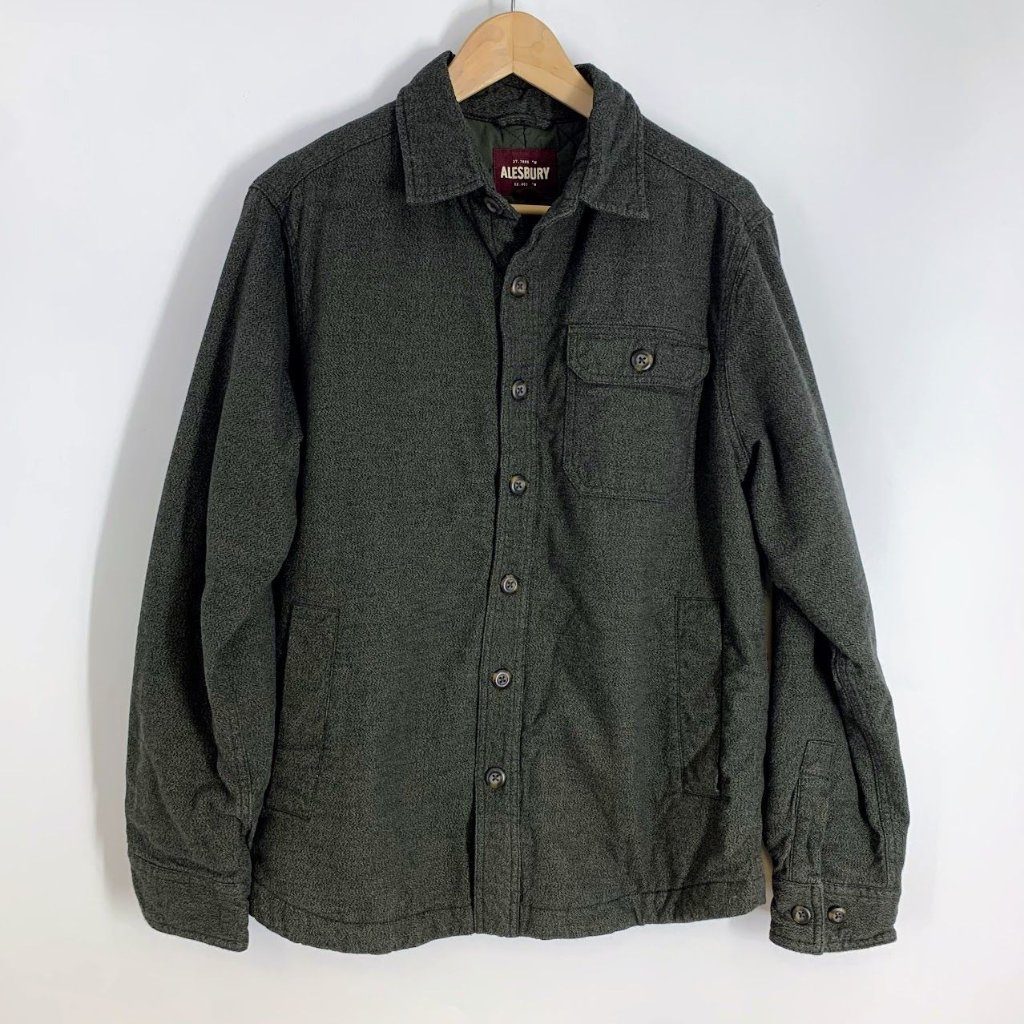 Alesbury Men's Arlo Work Chore Utility Cotton Button Up Barn Jacket Size M